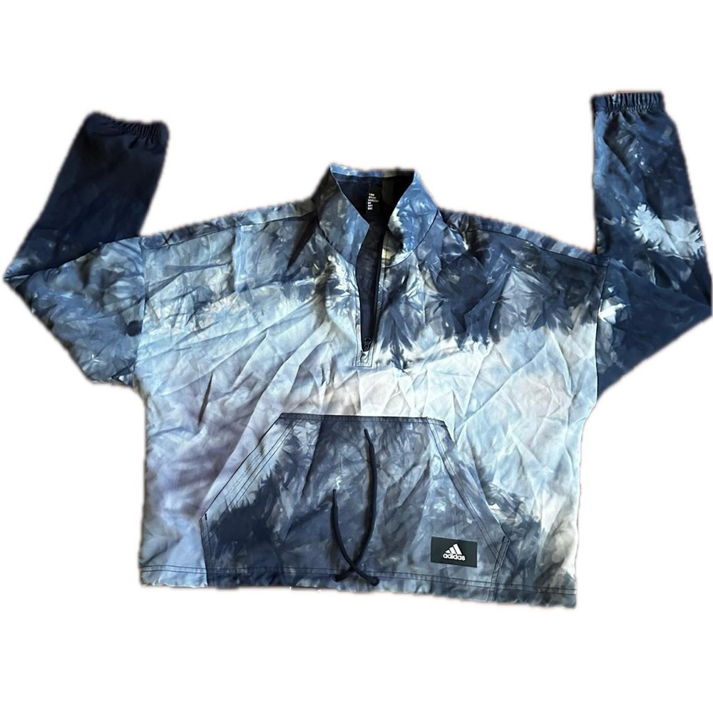 Adidas tie dye cropped windbreaker